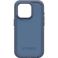 OtterBox iPhone 15 Plus and iPhone 14 Plus Defender Series XT Case BABY BLUE JEANS Blue screenless, rugged, snaps to MagSafe, lanyard attachment