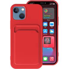 OEM iPhone 8 Skal med Kortfack Röd