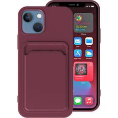 OEM iPhone 8 Skal med Kortfack Rödbrun