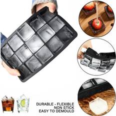 Black Ice Cube Trays XYLFLY 15 Grids Silicone Ice Cube Tray