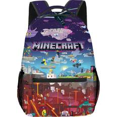 New'C Minecraft Backpack Children's Luggage, 16" Purple