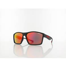 O'Neill Square Fit Iridecent Red Details Sunglasses - Black