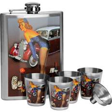 Hip Flasks Premier Housewares Pin-up 8oz 4 Hip Flask