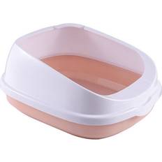 Grandado Pet Cat Toilet Semi-Enclosed High Fencedetachable Litter Box
