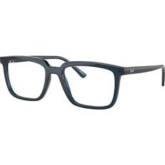 Glasses & Reading Glasses Ray-Ban Unisex Alain Opal Dark Blue Clear Lenses Polarized 54-18