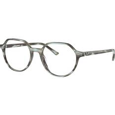 Glasses & Reading Glasses Ray-Ban Unisex Thalia Striped Green Clear Lenses Polarized 51-18