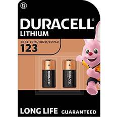 Duracell High Power Lithium 123 Battery 3V, pack of 2 CR123 CR123A CR17345 designed for use in Arlo cameras, sensors, keyless locks, photo flash and