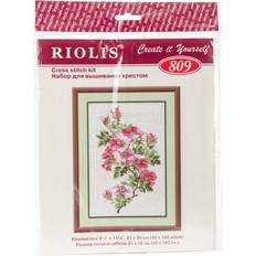 Acrylic Needlework Kits Riolis Counted Cross Stitch Kit 8.25"X11.75"-May Wild Rose 15 Count R809