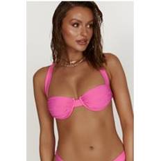 GLD Kai Recycled Nylon Ruched Underwire Bikini Top Pink