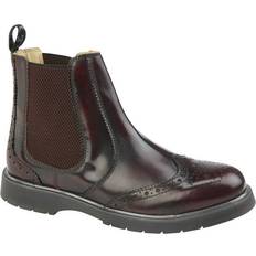 Red Boots grafters Leather Chelsea Boots Burgundy