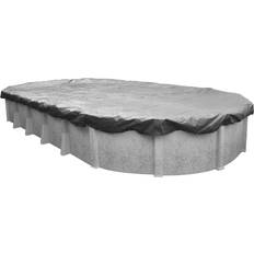 Pool Parts Robelle Platinum 16 ft. x 32 ft. Oval Silver Solid Above Ground Winter Pool Cover