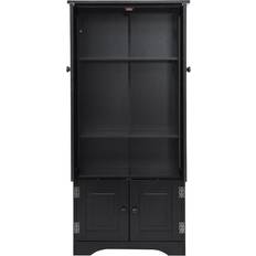 Lockers Costway Accent Black Storage Cabinet 24x49"