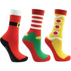Festive Feet Christmas Socks - Dark Red