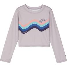 Organic/Recycled Materials Shirts World Wide Sportsman World Wide Sportsman 3D Cool Long-Sleeve Sun Shirt for Girls Rainbow Wave Purple