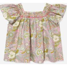 Green Blouses & Tunics Children's Clothing Bonpoint Girls Green Liberty Smocked Blouse