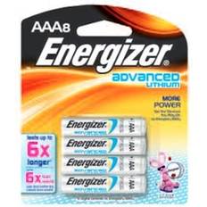 Energizer 05769 AAA Cell 1.5 volt Advanced Lithium Battery 8 pack EA92BP-8