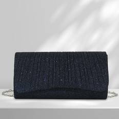 Clutches Alloattap Women Chain Tote Handbag Envelope Clutch Shoulder Bag Evening Clutch Dark Blue