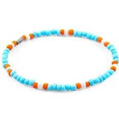 Oscar Silver and Glass SKINNY Bracelet Blue 19cm