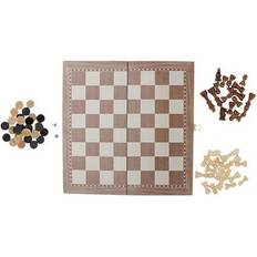 Shamjina Chess Set Folding Wooden Chess Board & Storage Chess Checkers Backgammon