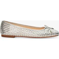 Silver Low Shoes Dune London 'Heights' Leather Ballet Pumps Silver