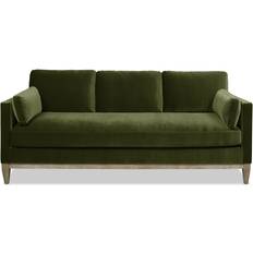 Jennifer Taylor Knox Olive Green Performance Velvet Sofa 84" 3 Seater