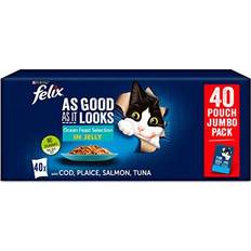 Felix Cats Pets Felix As Good As It Looks Adult Wet Cat Food Ocean Feasts Pouch