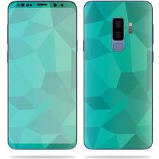 Samsung Galaxy S9 Mobile Phone Cases MightySkins SAGS9PL-Blue Green Polygon Samsung Galaxy S9 Plus Case Blue Green Polygon