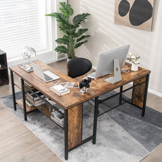 Costway Industrial L-Shaped Corner Writing Desk