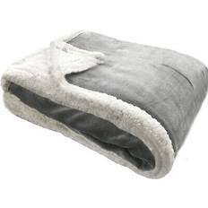 Amazon Fleece Blanket Faux Sheepskin 100% Polyester Blankets Grey