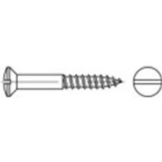 Byggmaterial Toolcraft Slitsad Träskruv 5 mm 70 mm Spår DIN 95 200 St