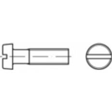 Byggmaterial Toolcraft Cylinderskruvar M8 10 mm Spår Mässing 100 St