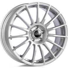 17" - 5/112 Bilfelger OZ Superturismo LM Matt Silver Black Lettering 7.5x17 5/112 ET35 B75