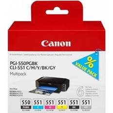 Canon PGI-550 CLI-551 Cartuccia Ink Magenta Gialla Nera Grigio Per Pixma MG5450