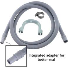 White Goods Accessories Spares2Go Drain Hose Extension Pipe Kit for Caple Washing Machine Dishwasher 2.5m, 19mm 22mm