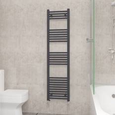 Heated Towel Rails NRG 1600x400mm, Straight Central Anthracite