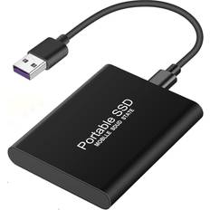 Gogerstar Hard Disk, 2tb Portable External Hard Disk, Waterproof And Shockproof black