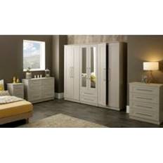 Yellow Clothing Storage Swift York Ready Assembled Tall Plain Wardrobe
