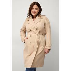 Zizzi Kappor & Rockar Zizzi Trenchcoat mSimone L/S Coat Beige 50/52
