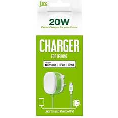 Juice 20 watt plug to super charge your iphone, samsung and many more, usb a and Weiß 58mm