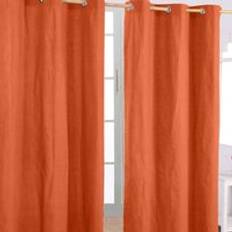 Curtains & Accessories Homescapes Cotton Plain Eyelet