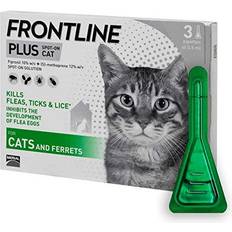 Frontline Pets Frontline PLUS Spot On Cat Flea Treatment, 3 pipettes