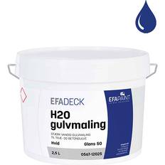 Sorte - Vandbaserede Maling EFApaint H2O Gulvmaling Sort 2.5L