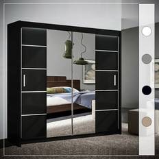 Black Wardrobes Sliding Wardrobes 4u LTD 203 Wardrobe