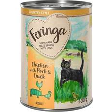 Feringa 400g Country Style Menü Hähnchen, Ente, Schwein Katzenfutter