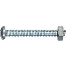 Screws Hillman Round Head Machine Screw with Nut 0.25"