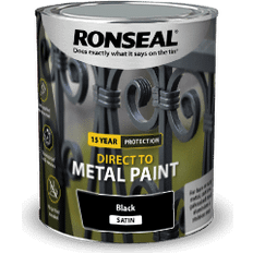 Ronseal Green - Metal Paint Ronseal Direct to Satin Metal Paint Green 0.75L