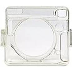 Lorier Kamerapåse 4 retro Pu Läderfodral Axelbandväska Bärbart skyddskåpa Passar Fujifilm Instax Kvadrat sq6 Kameraväska Size Transparent shell