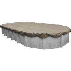 Pool Covers Pool Mate Sandstone 16 ft. x 25 ft. Oval Sand Solid Above Ground Winter Cover