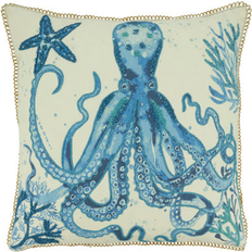 Cushion Covers Saro Octopus Cushion Cover Blue (50.8x50.8)