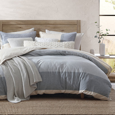 Poliestere Copriletti DKNY Pure Color Blocked Comforter Set, Full/Queen Copriletto Bianco